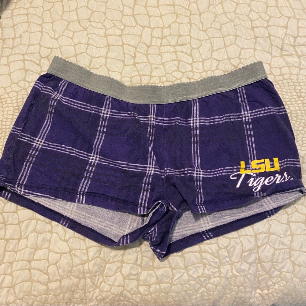 LSU pajama shorts